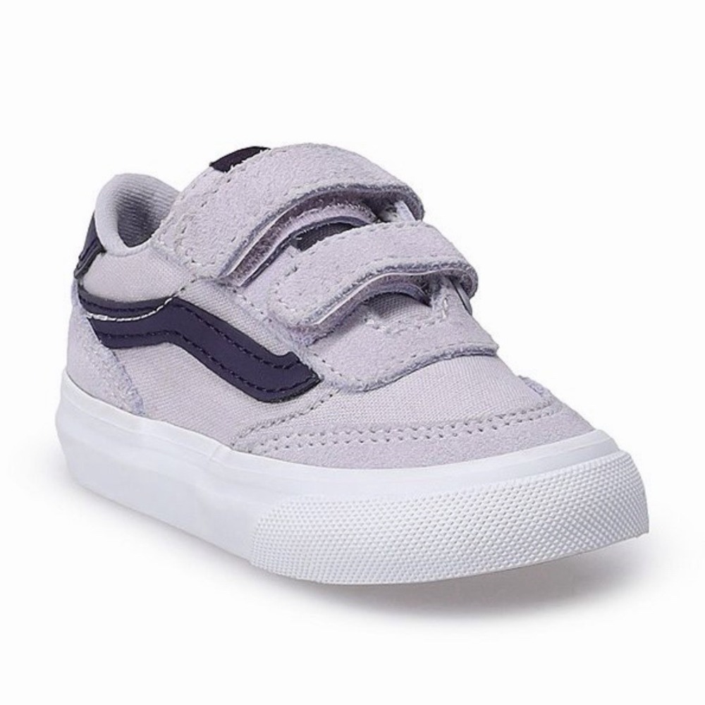 VANS Brooklyn Ls Lilac Purple Unisex Kids Sneaker US 5 Canvas Suede Low Top NEW